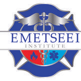 A blue and white logo of the emetseei institute.